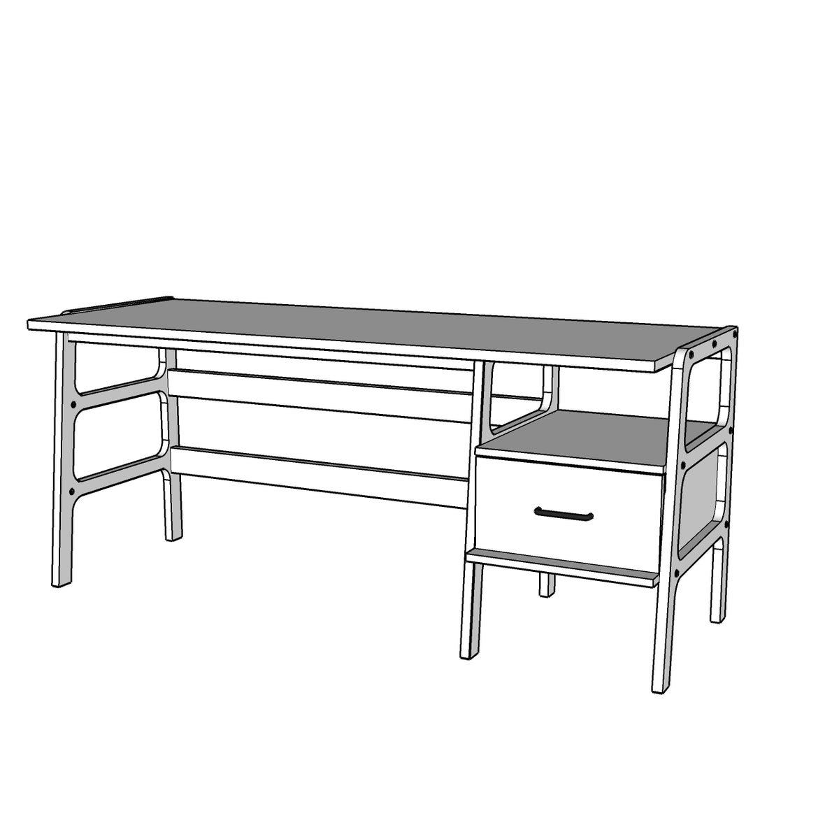Desk 49 W180 with 1 drawer