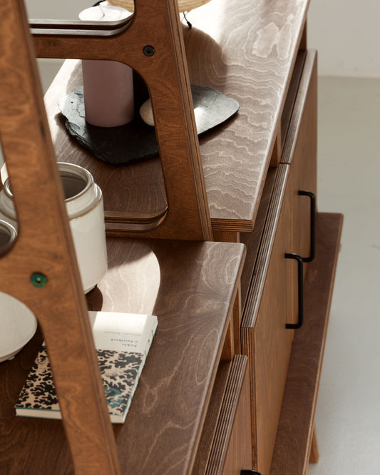 Library Wall Unit, Set VI, in birch plywood (view 3)
