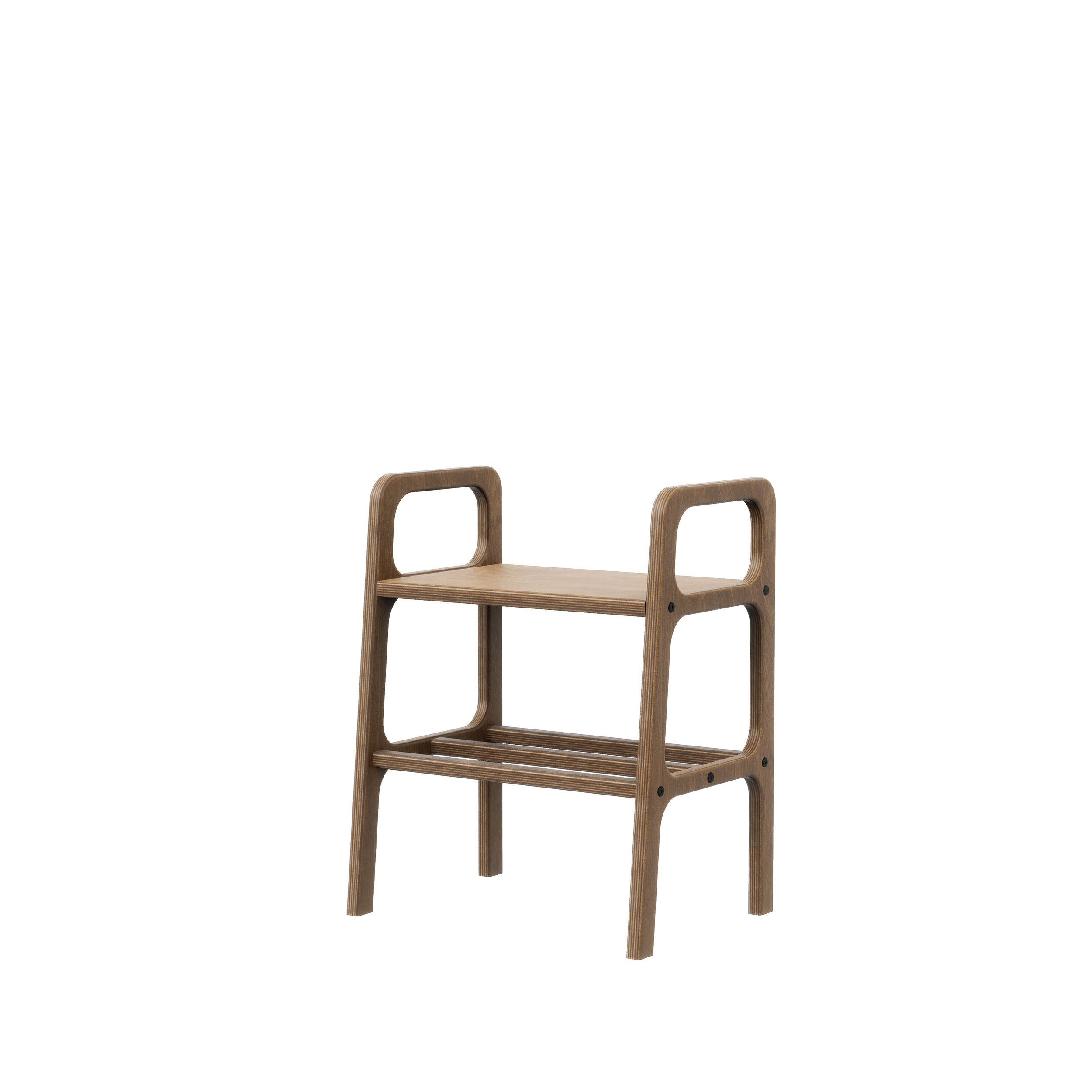 Bench stool 51 cm — birch stool with bottom shelf | Plywood Project