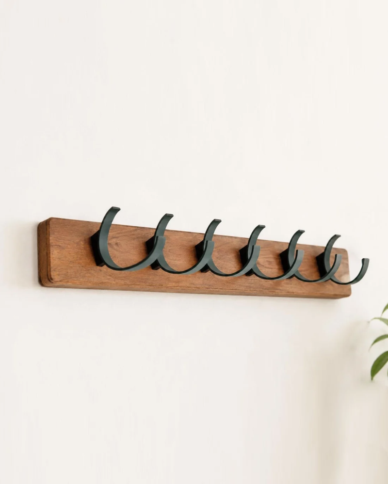 Wall Coat Rack · 100 cm · Round Hooks