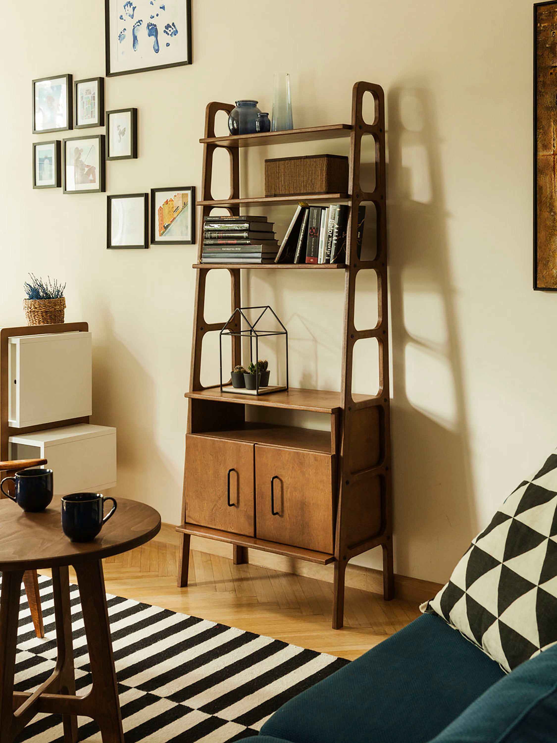 Handmade Mid Century Modern Bookcase High Quality Wood Shelving