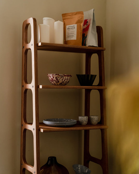 Walnut-mid-century-modern-bookcase-with-cabinet