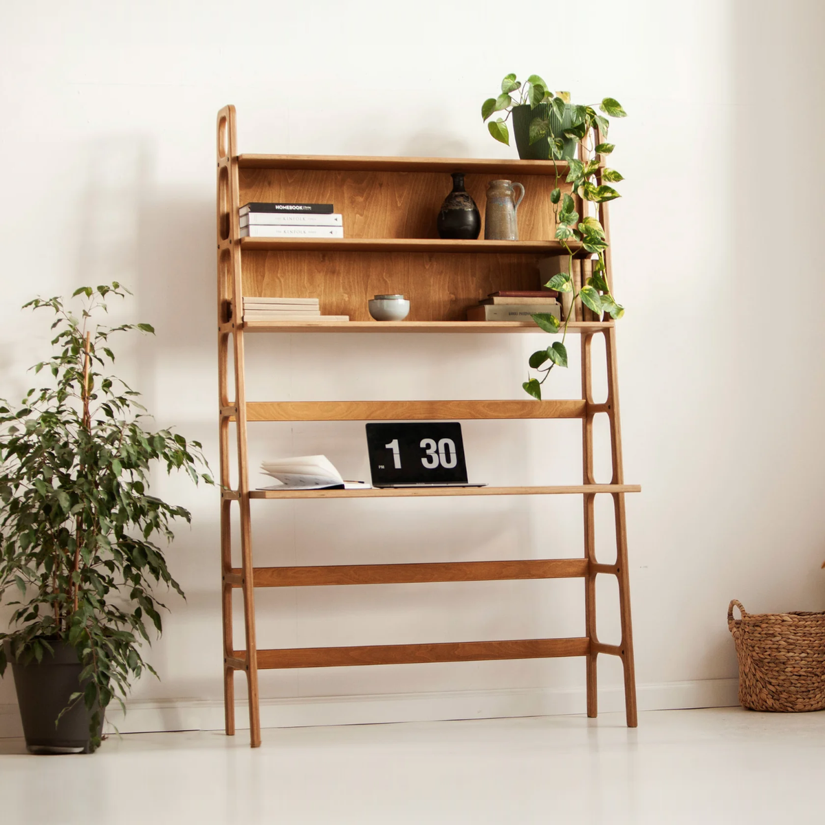 Mid-Century Bureau avec étagères · Maxi · 190 cm