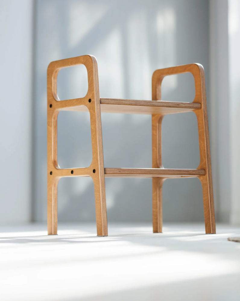 Sgabello-panca mid-century · 51 cm