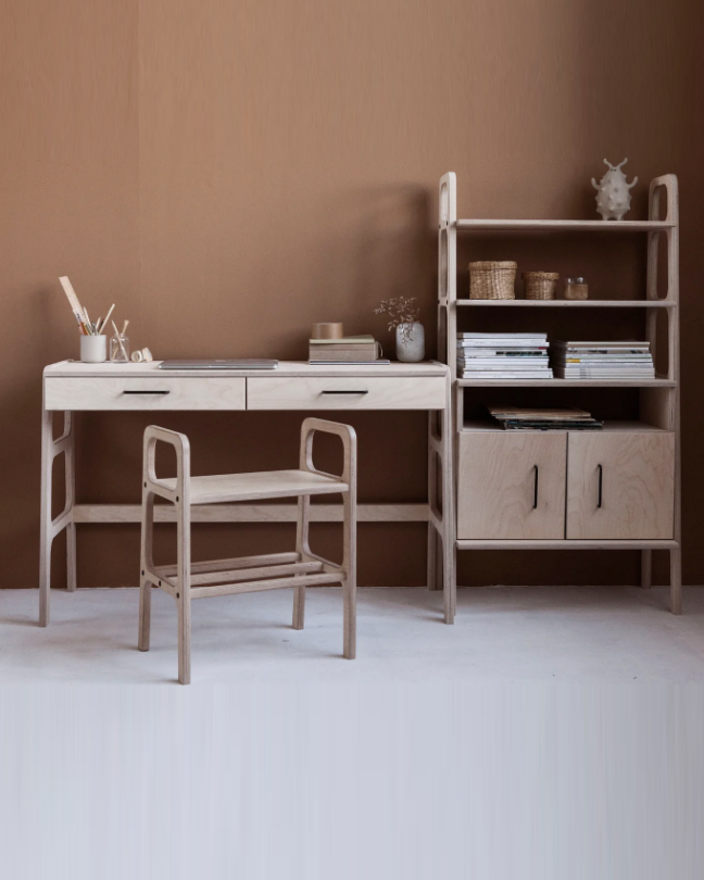 Sgabello-panca mid-century · 51 cm