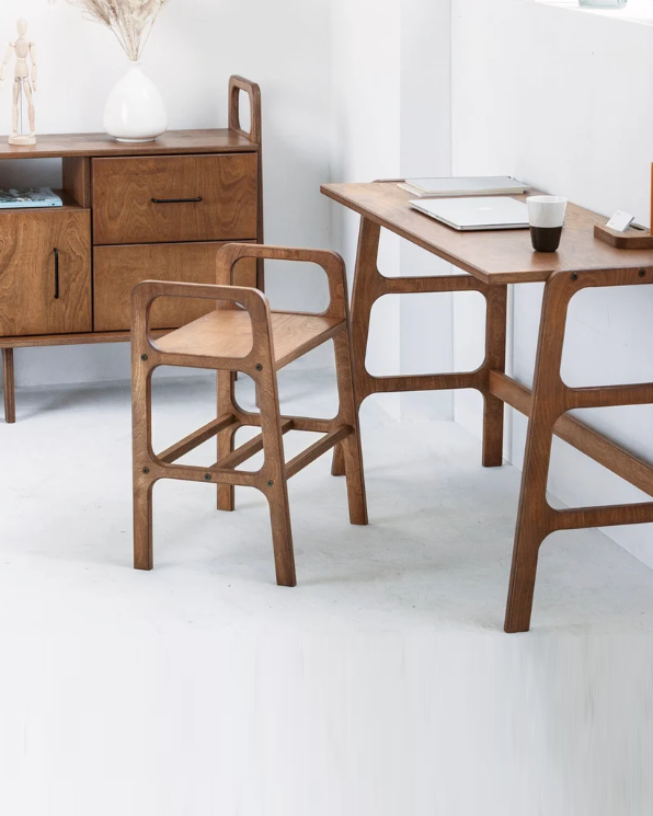 Sgabello-panca mid-century · 51 cm