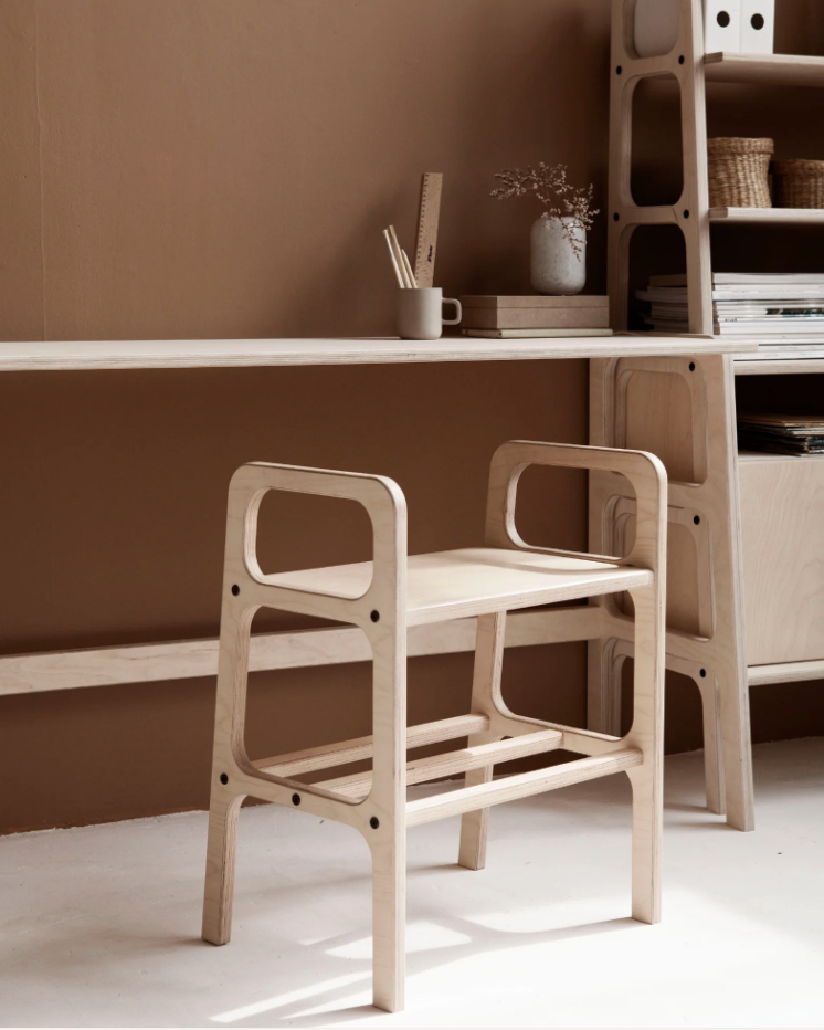 Sgabello-panca mid-century · 51 cm