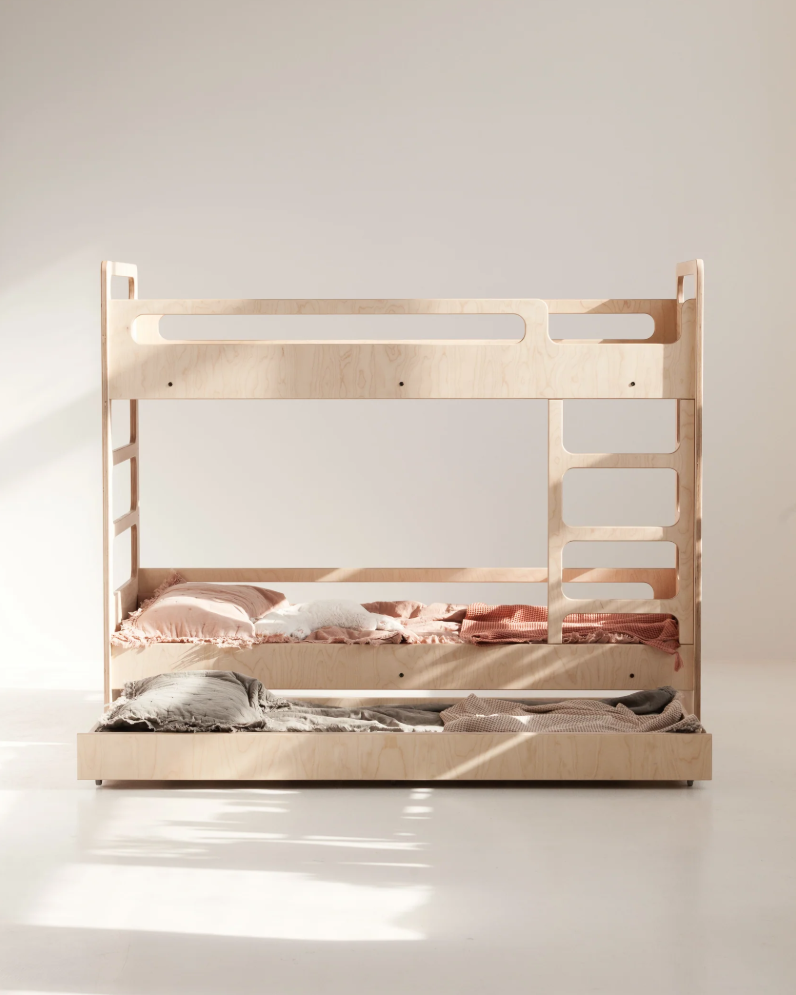 Mid-Century Bunk Bed · 200 × 72 cm