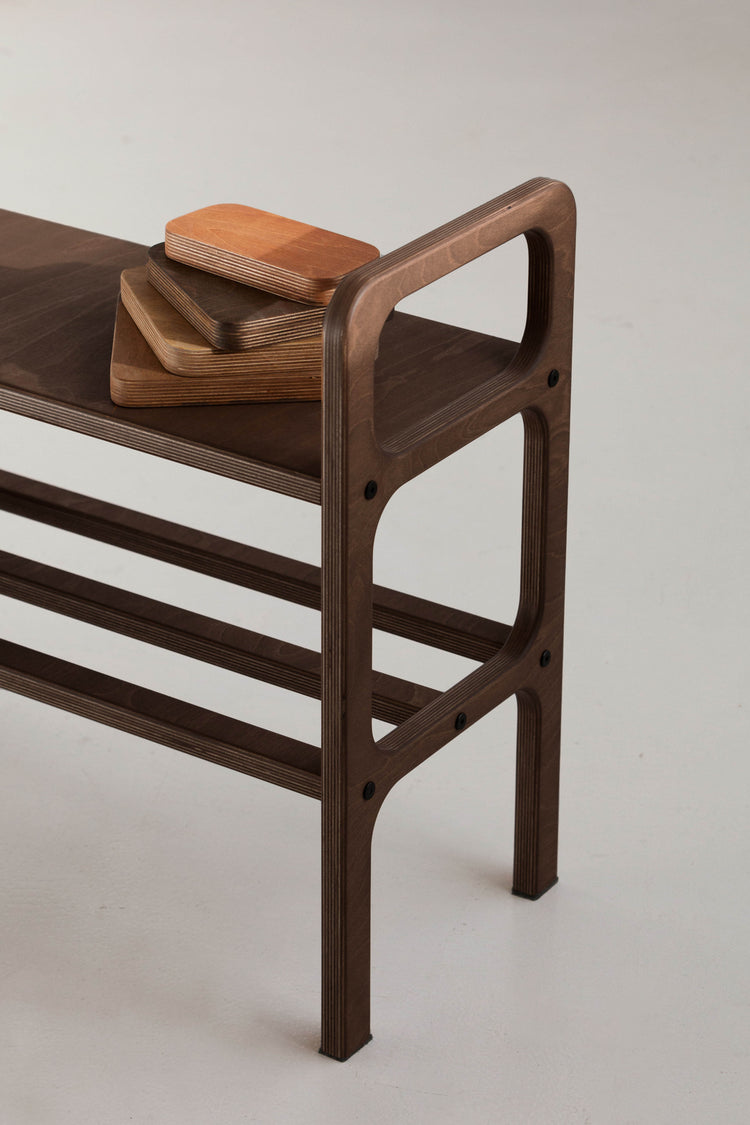 Bench W97 with straight legs antic oak