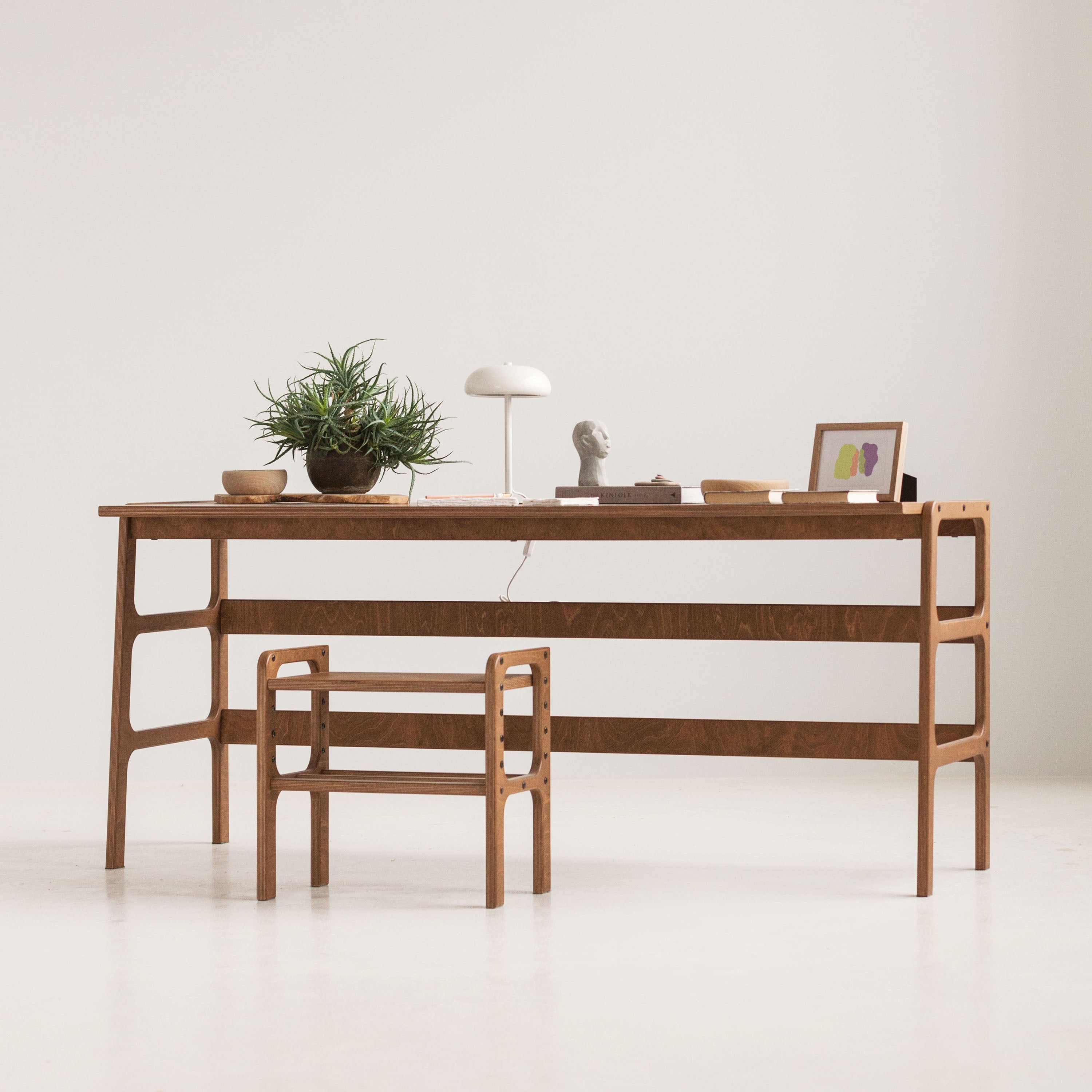 Handcrafted Mid-Century Modern Desk by PWood Pro