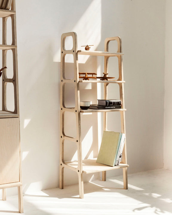 bookcase-handmade-sunny-background