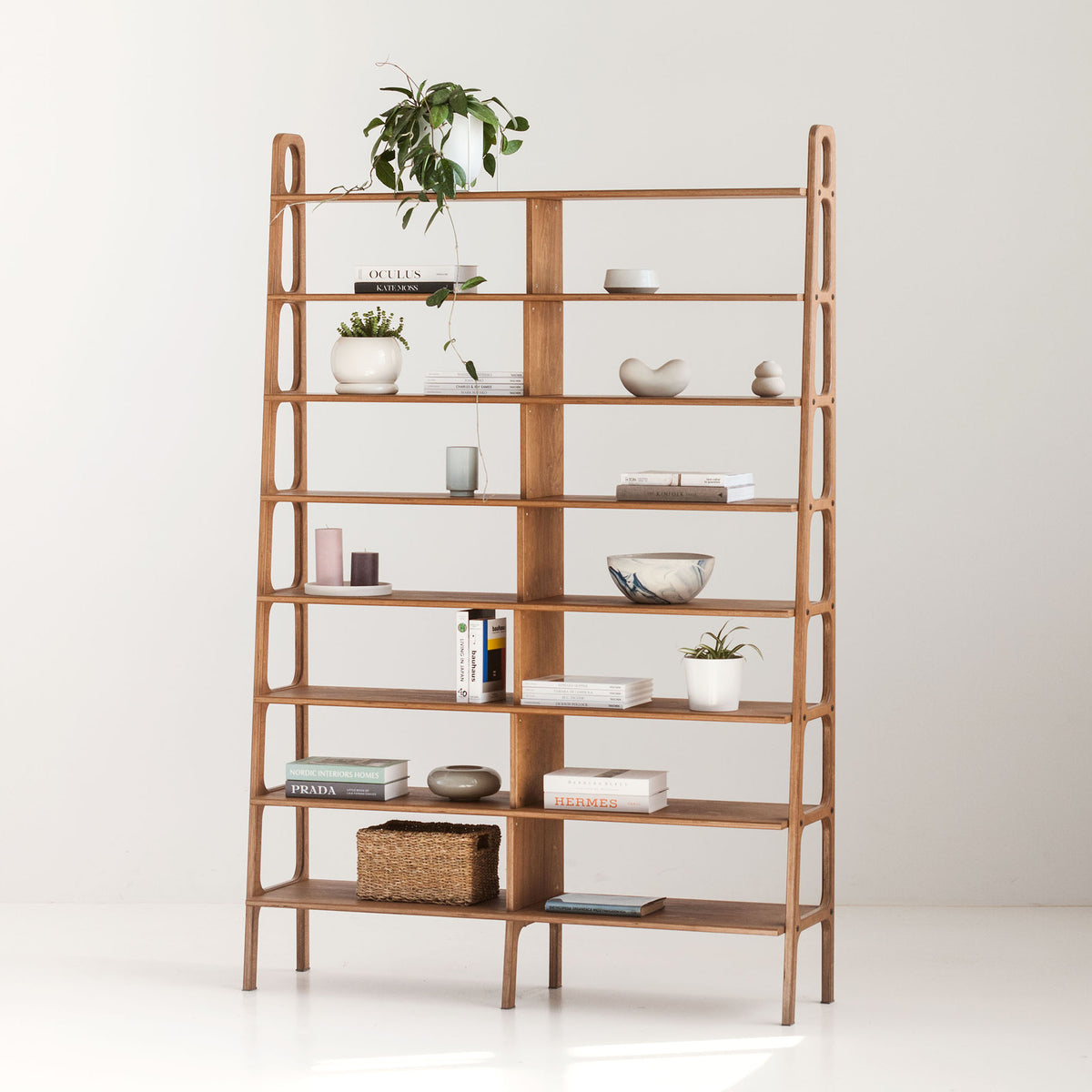 Bookcase Double Maxi Plus with 8 shelves