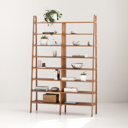 Bookcase Double Maxi Plus with 8 shelves