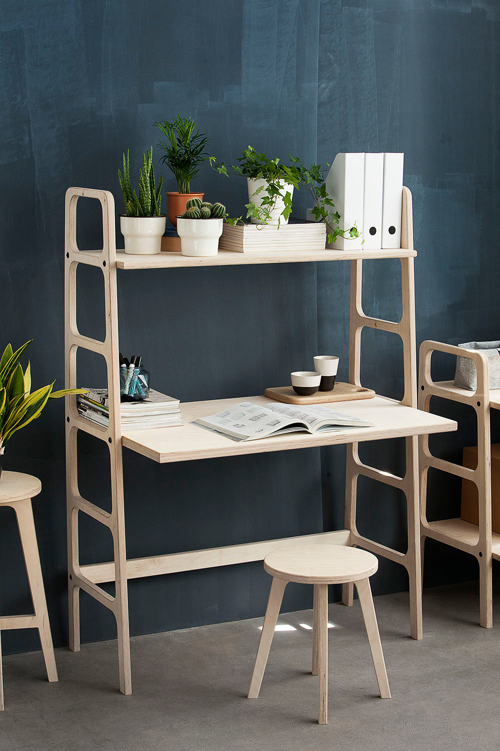 desk-with-bookcase-mid-century