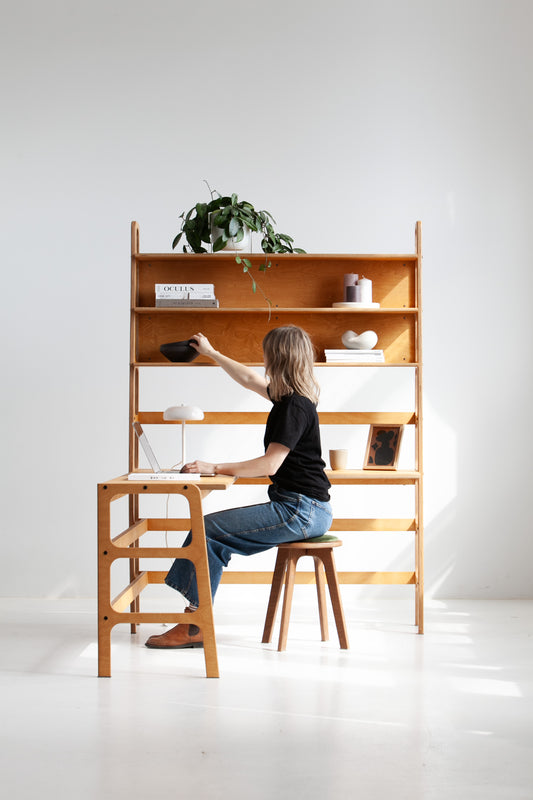 Bookshelf L-Shape Desk