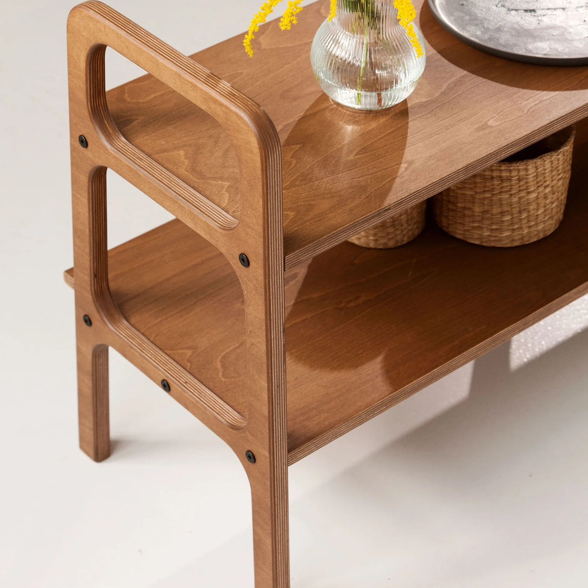 Mid-Century TV Stand · Open