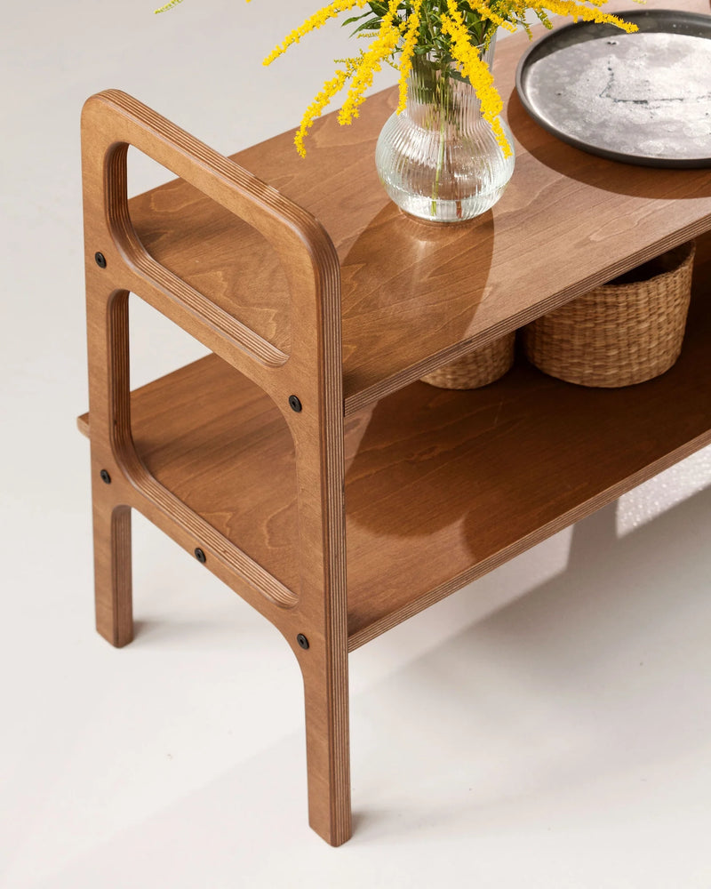 Mid-Century TV Stand · Open