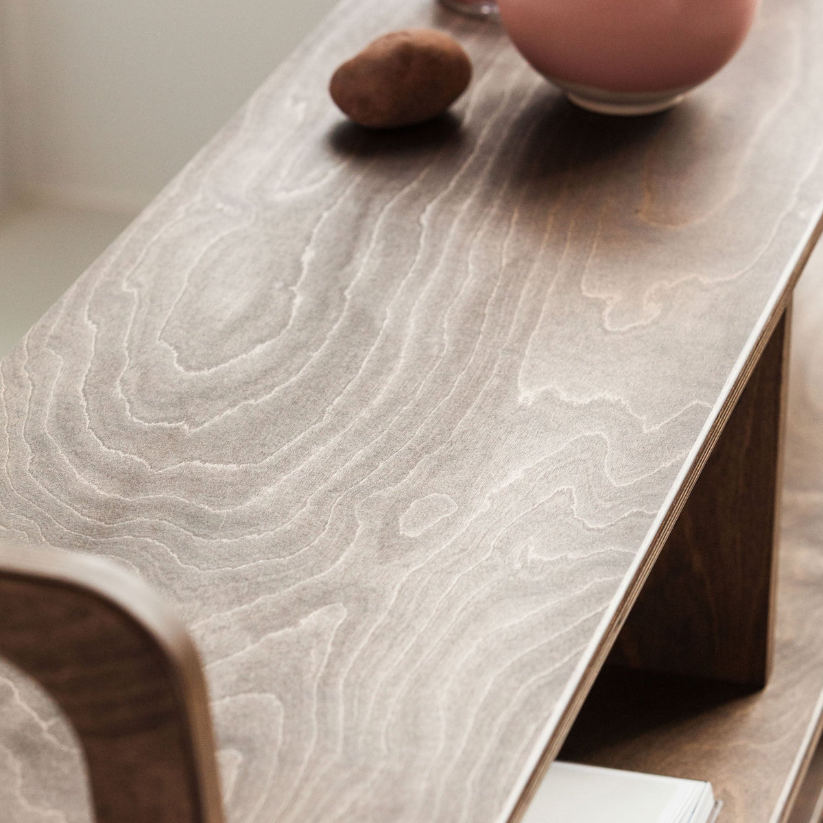 detail-of-mid-century-modern-sideboard-with-drawers-and-vinyl-storage-in-walnut-stain