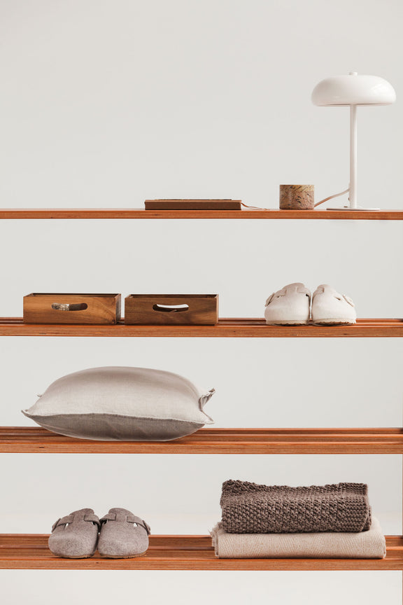 detail-of-teak-mid-century-shoe-bench-entryway-bench