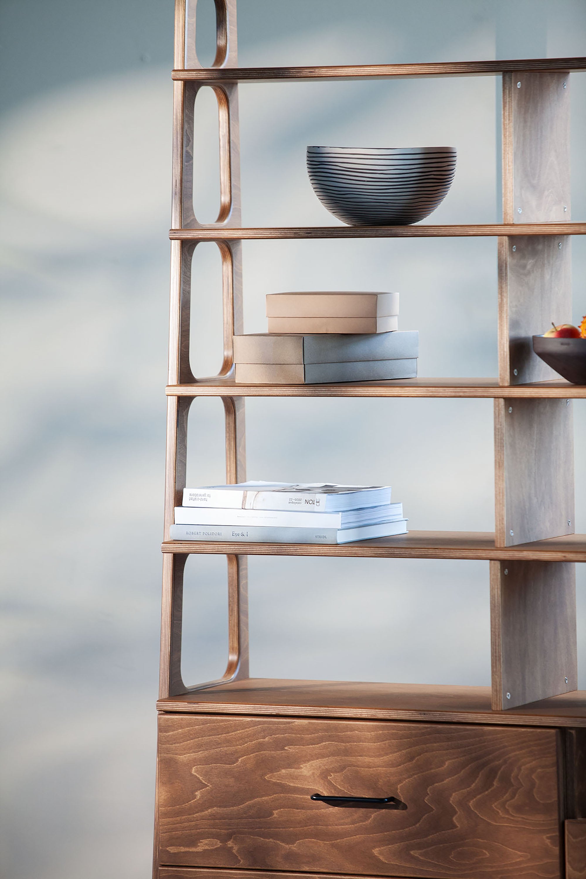 Mid-Century Bookshelf: Cabinet and Drawers