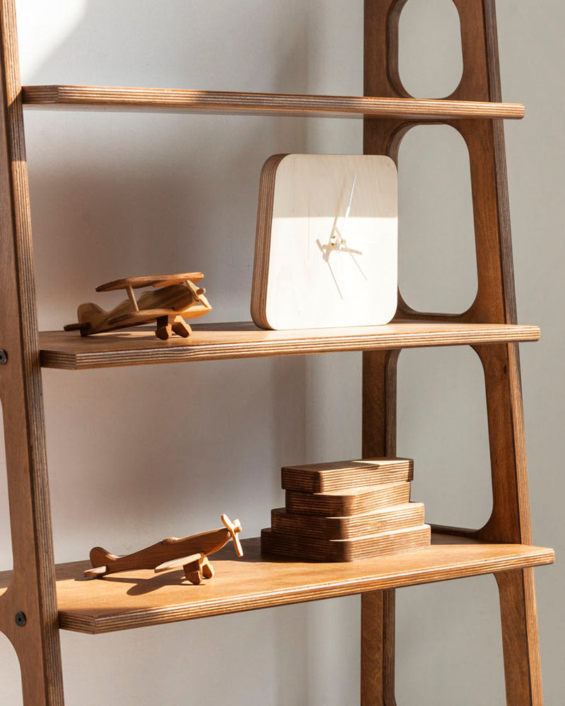 Midi Bookcase with cabinet, 140 cm, in birch plywood (view 4)