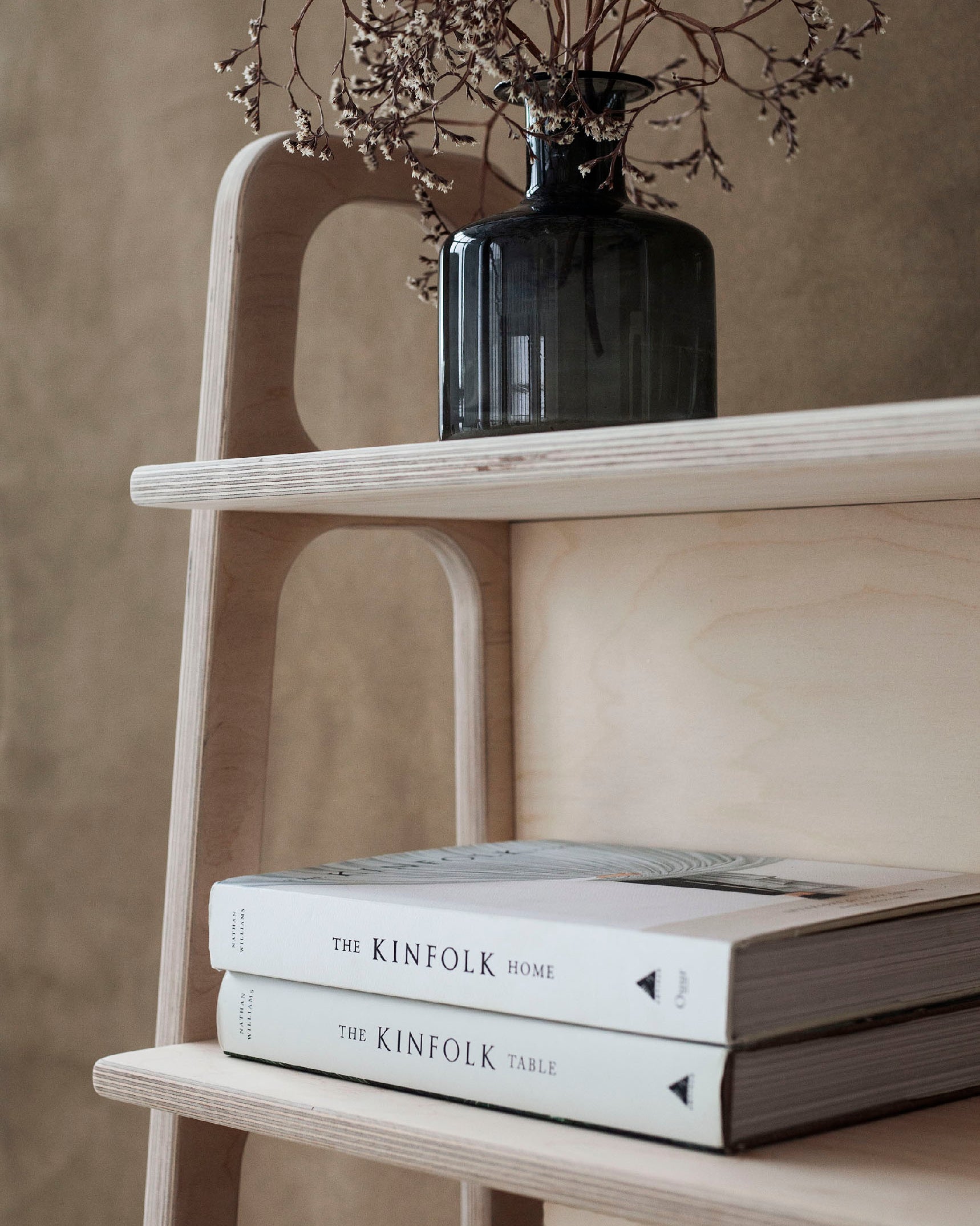 Mid-Century Desk with Bookcase Shelves — Maxi 190 cm | Plywood Project