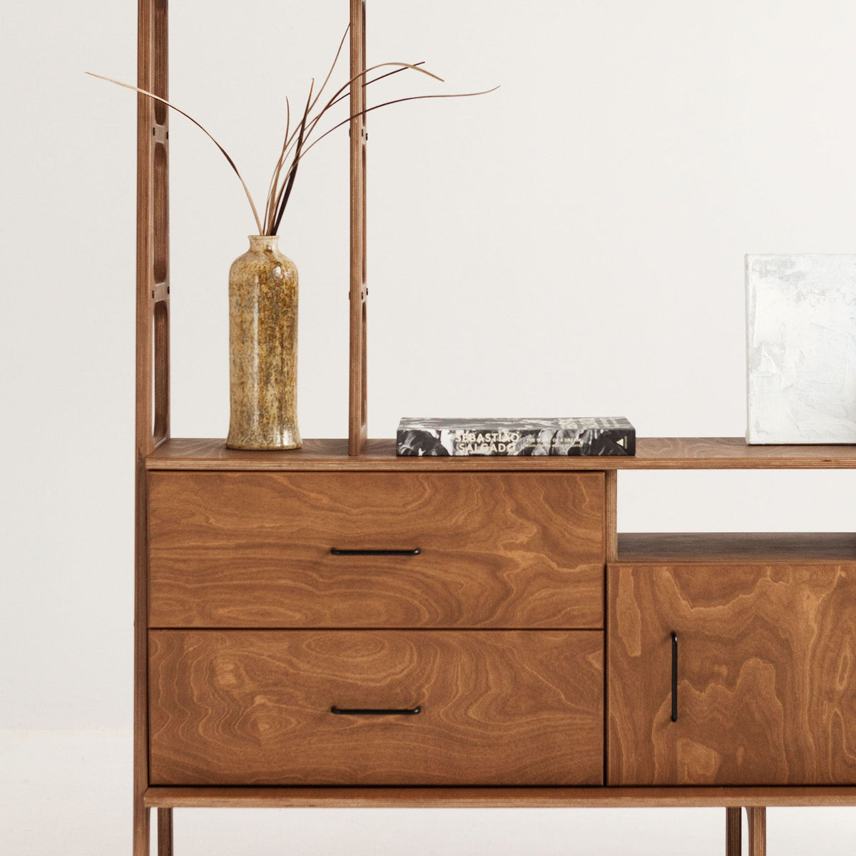 drawers-of-mid-century-bookcase-with-cabinet-and-drawers-walnut-stain-in-living-room
