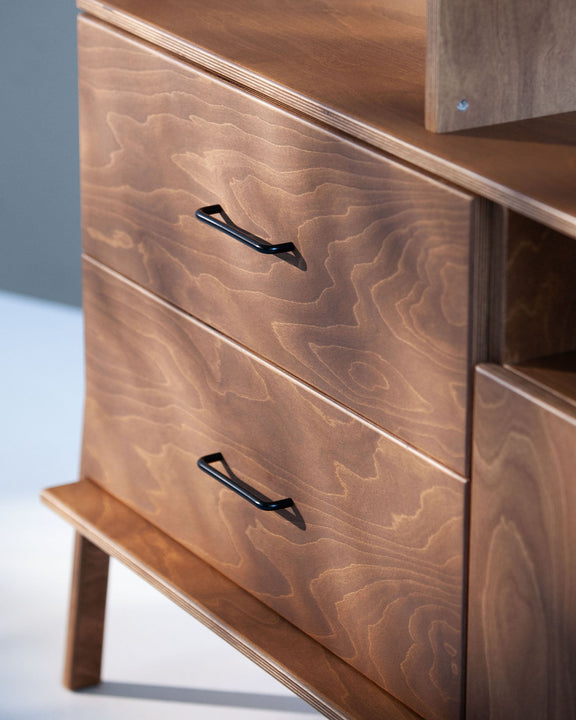drawers-of-walnut-handmade-bookcase-in-mid-century-style