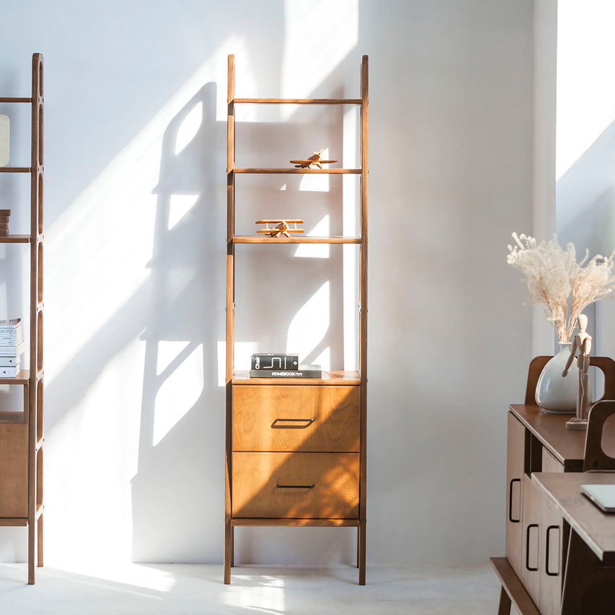 hand-made-bookcase-with-drawers-minimalistic