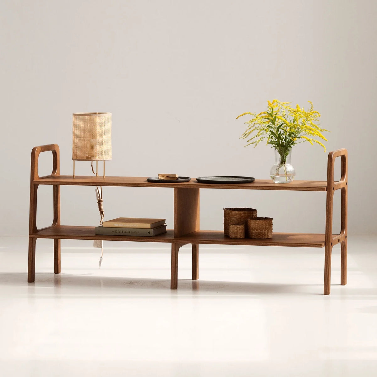 Mid-Century TV Stand · Open