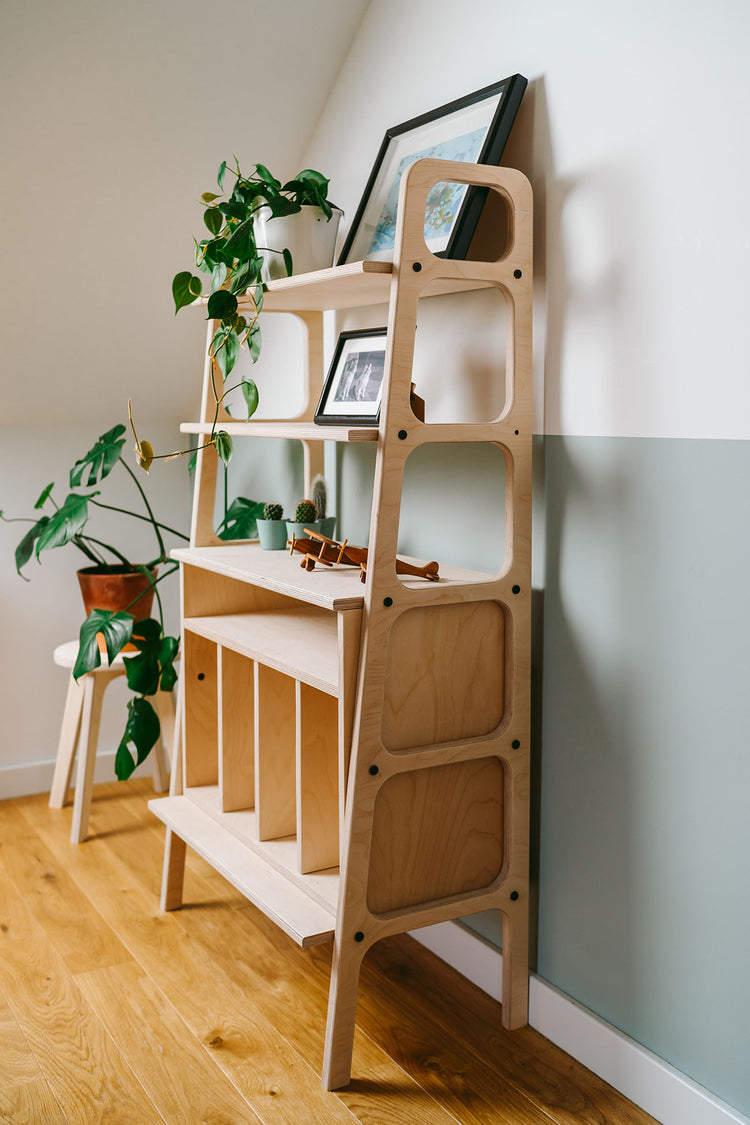 Bookcase Midi with vinyl