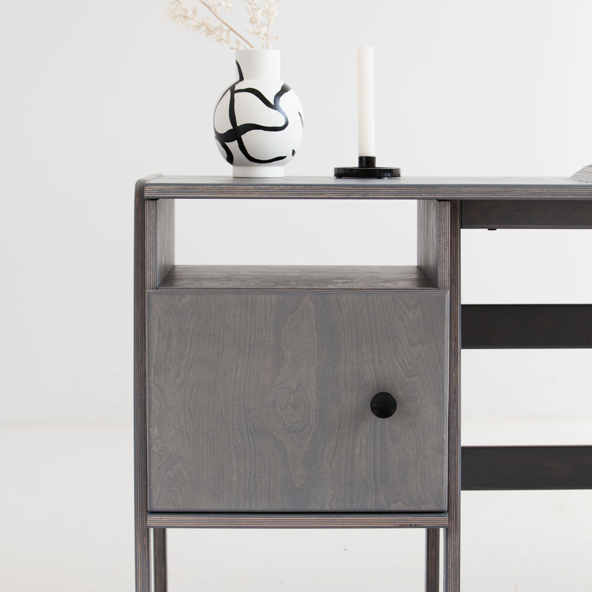 Desk 49 W180 with drawers and cabinet open