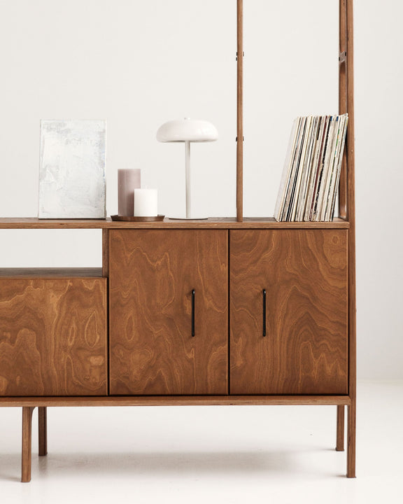 mid-century-bookcase-with-cabinet-and-drawers-walnut-stain-in-living-room