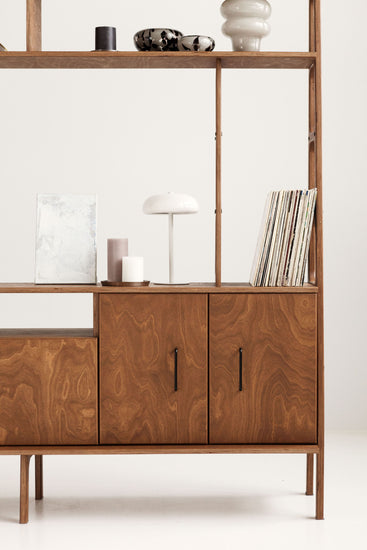 mid-century-bookcase-with-cabinet-and-drawers-walnut-stain-in-living-room