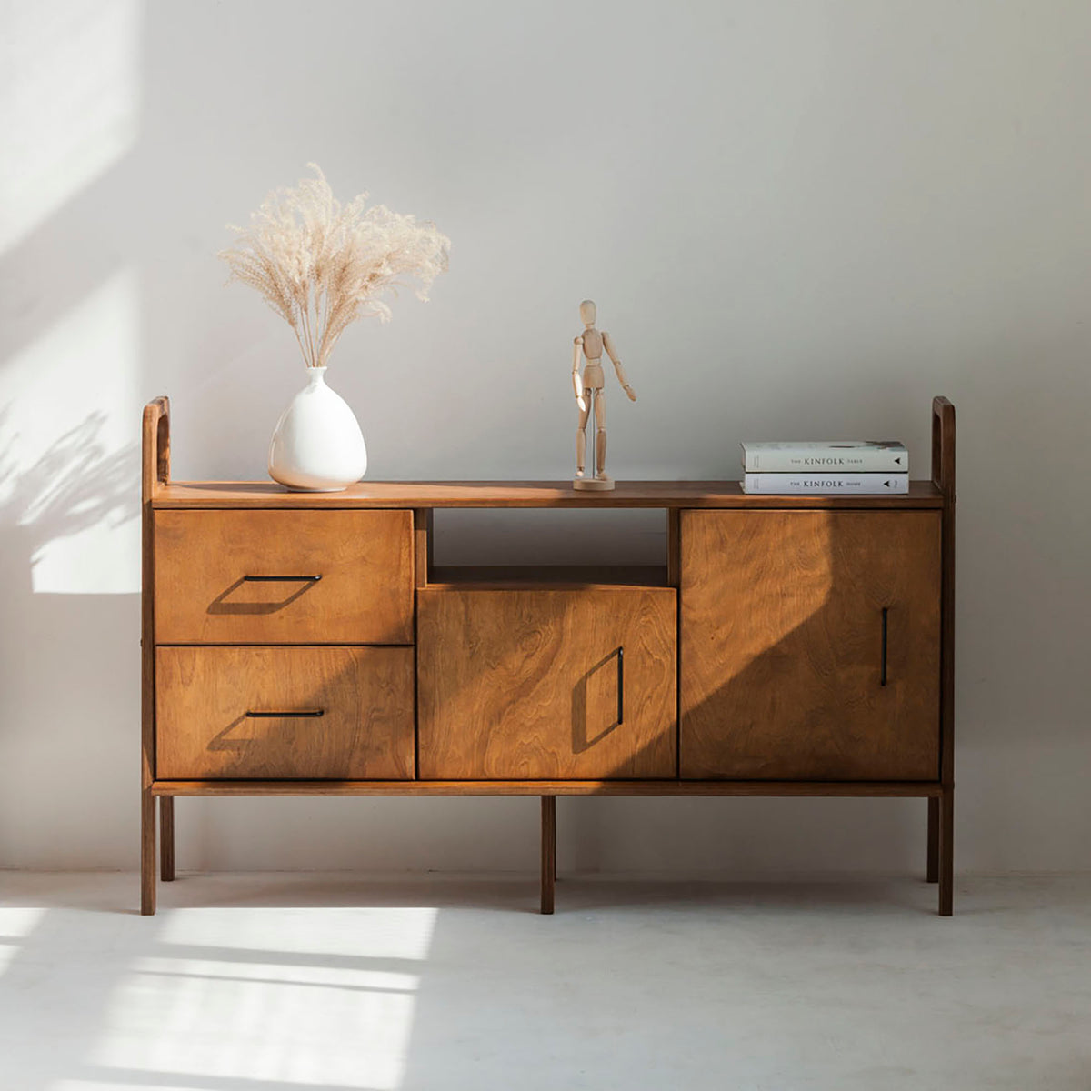 mid-century-modern-design-wooden-sideboard-with-cabinet