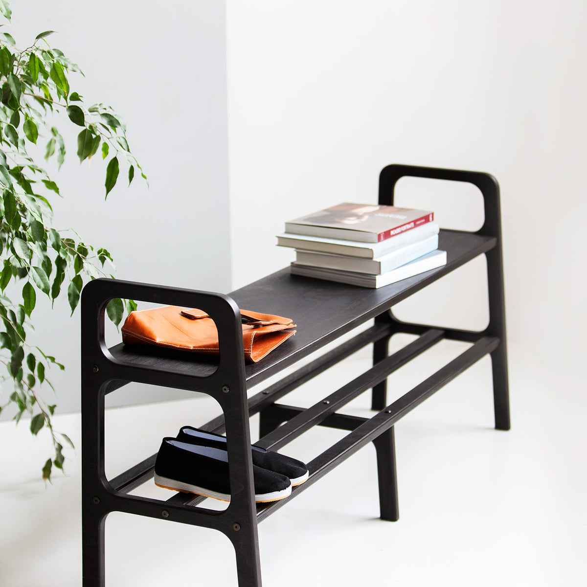 mid-century-modern-woodenbench-in-light-background