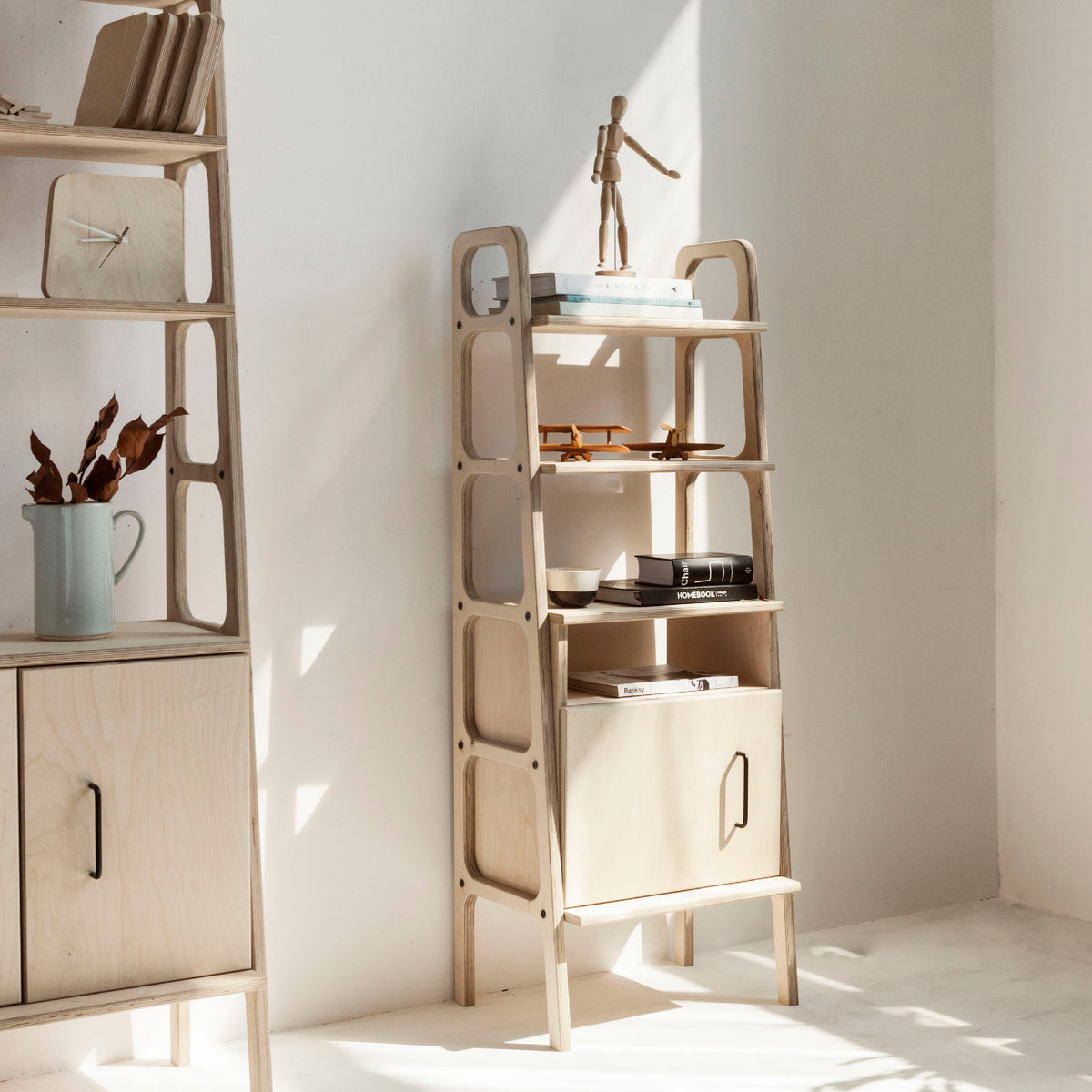 modern-bookcase-with-cabinet-in-studio