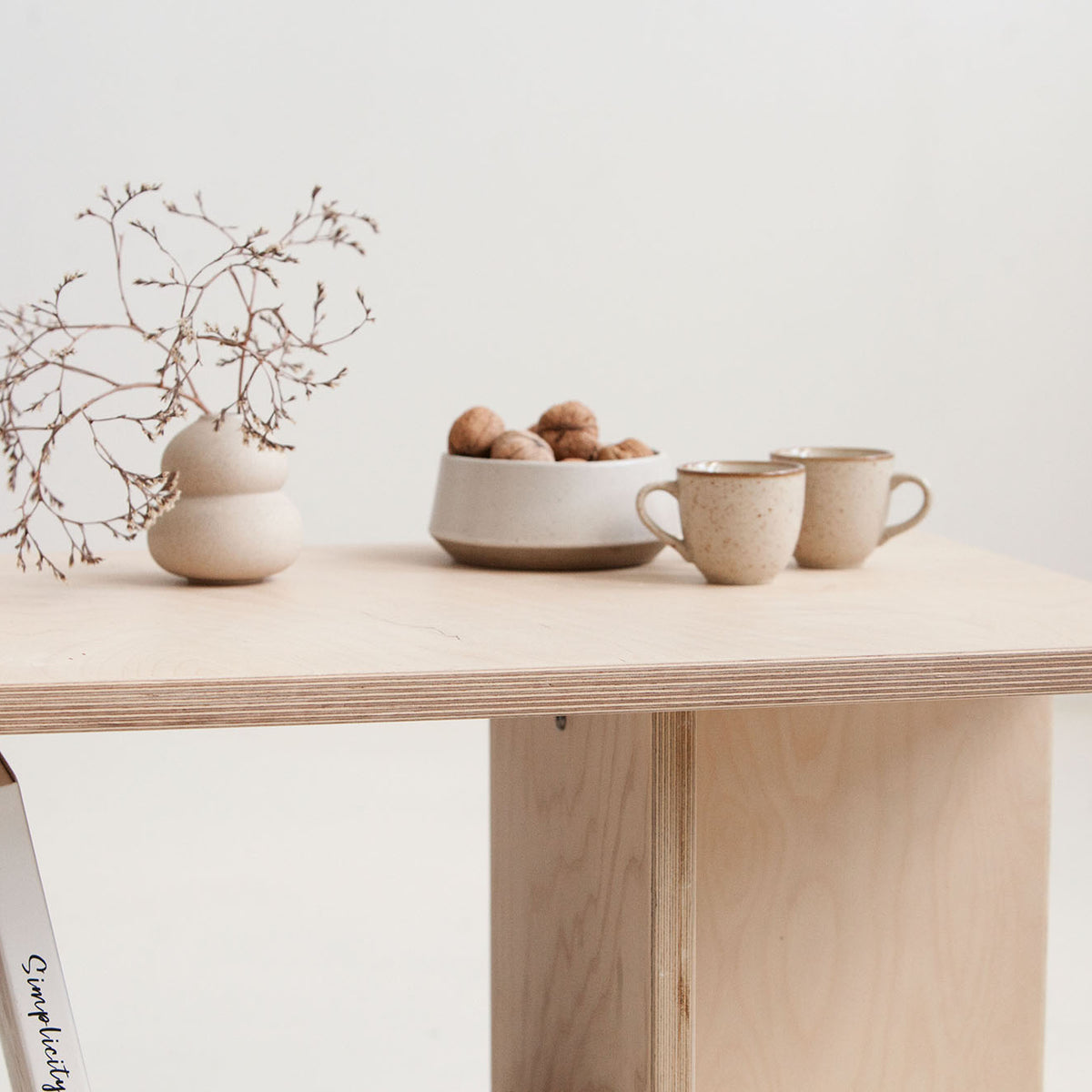 Handmade Scandinavian side table Europe custom sizes and finishes