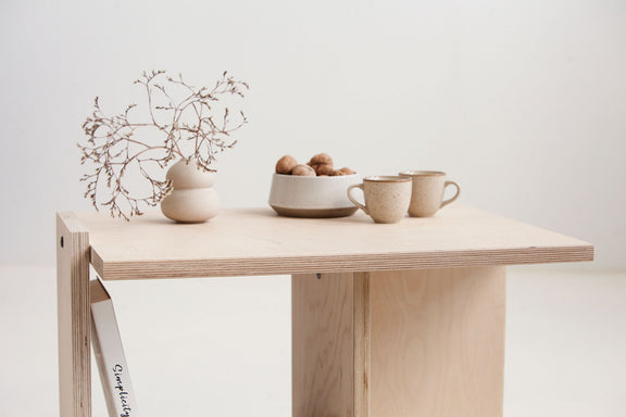 Handmade Scandinavian side table Europe custom sizes and finishes