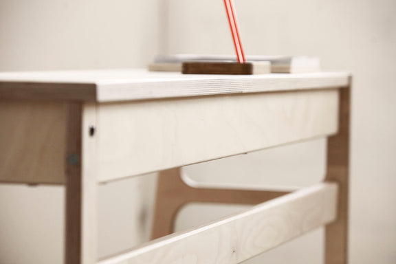 Mid-Century L-Shape Desk, 65/65, in birch plywood (view 4)