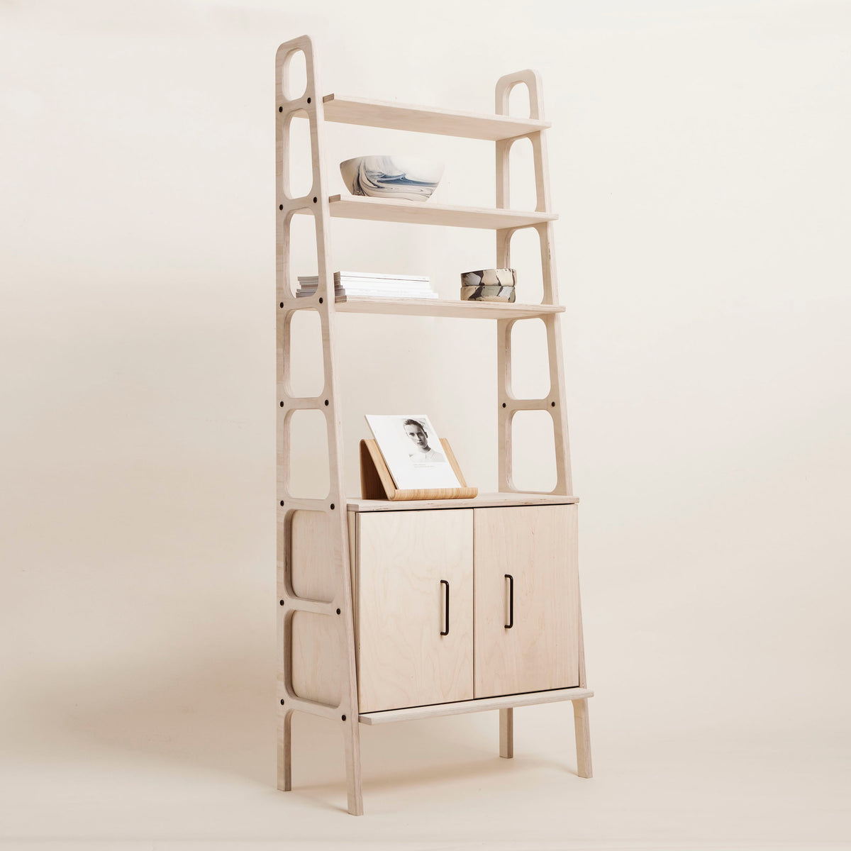 natural-mid-century-wooden-bookcase-with-cabinet