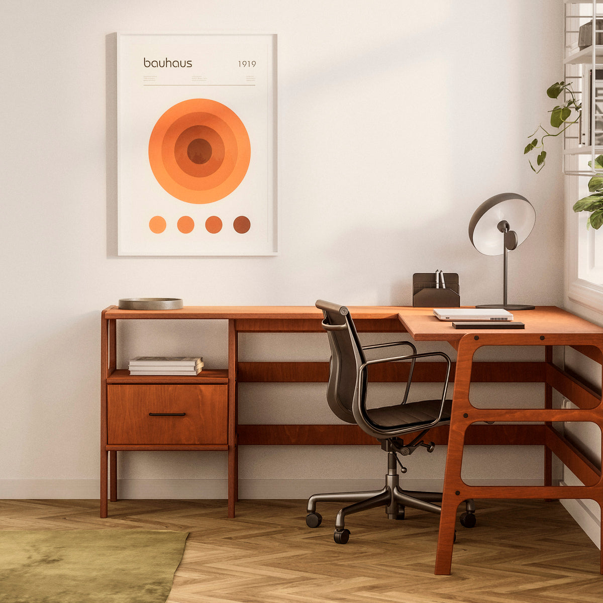 L-Shape Desk 14 with drawer