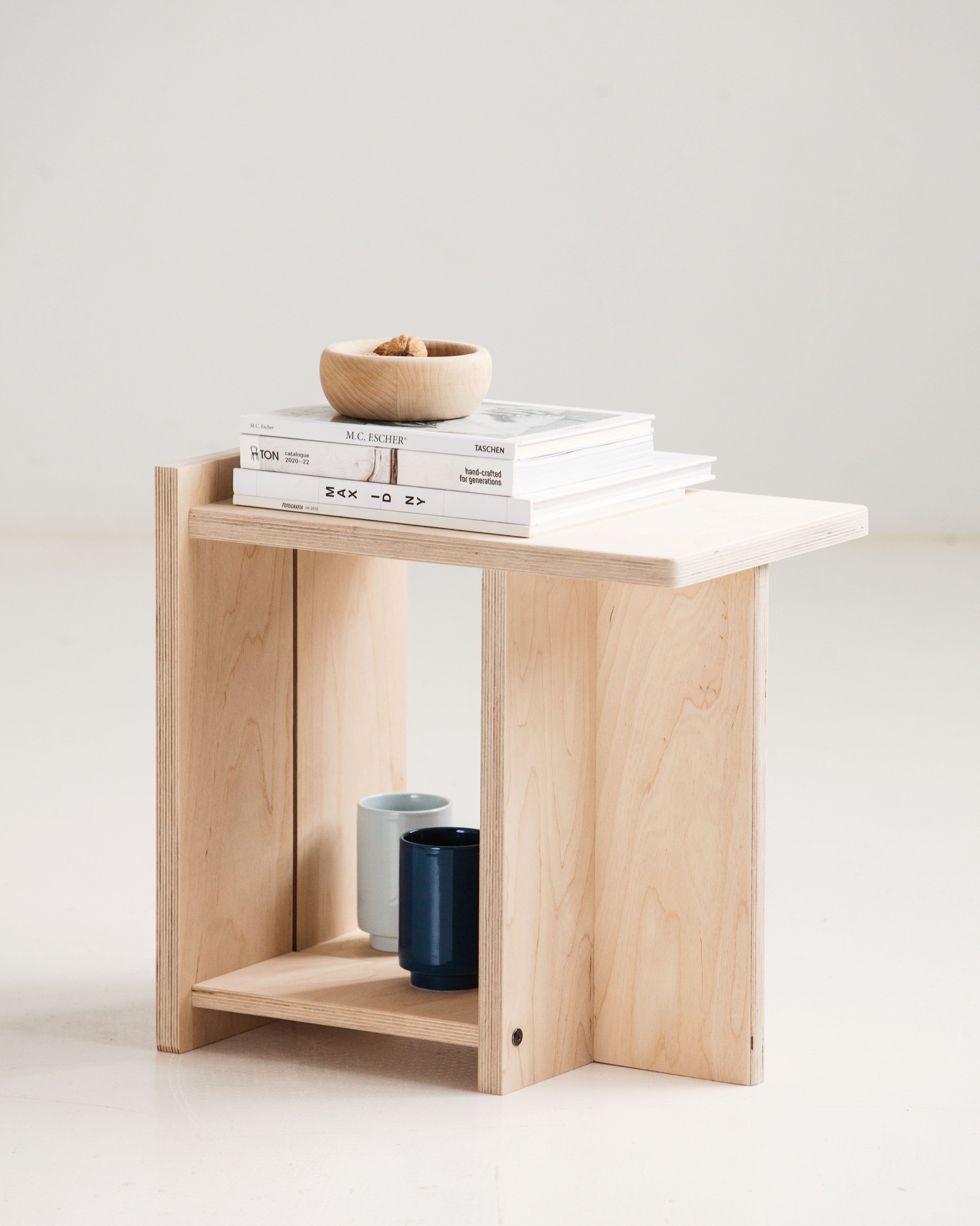 Japandi Stool – Minimalist birch plywood stool for modern