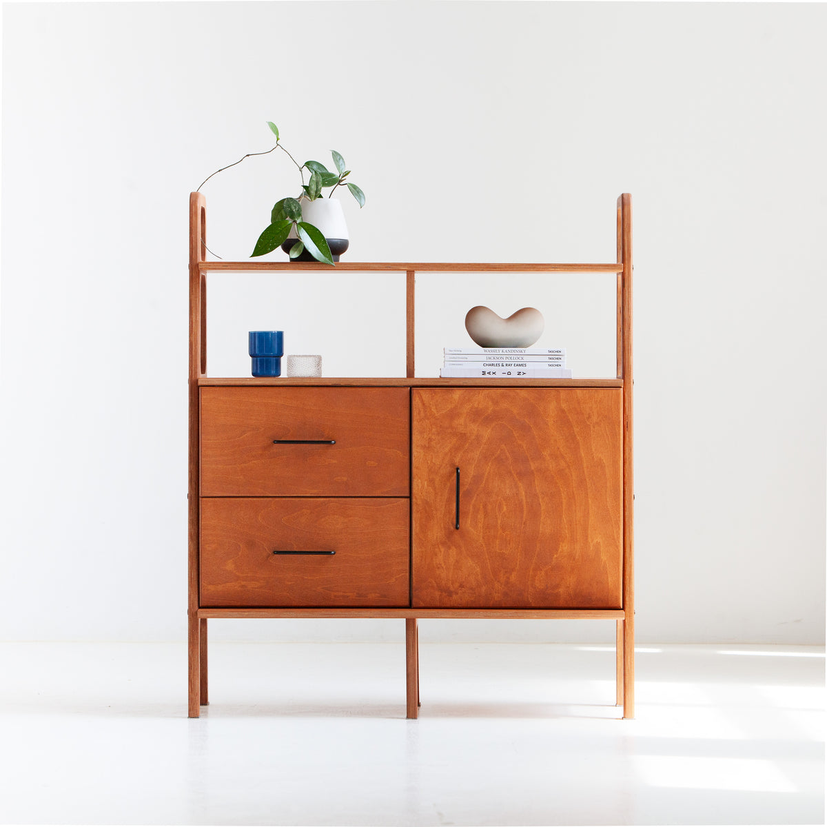 Midlite Bookcase · 97 cm · Drawers + Cabinet