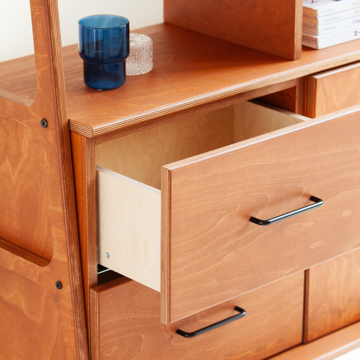 Midlite Bookcase · 97 cm · Drawers + Cabinet