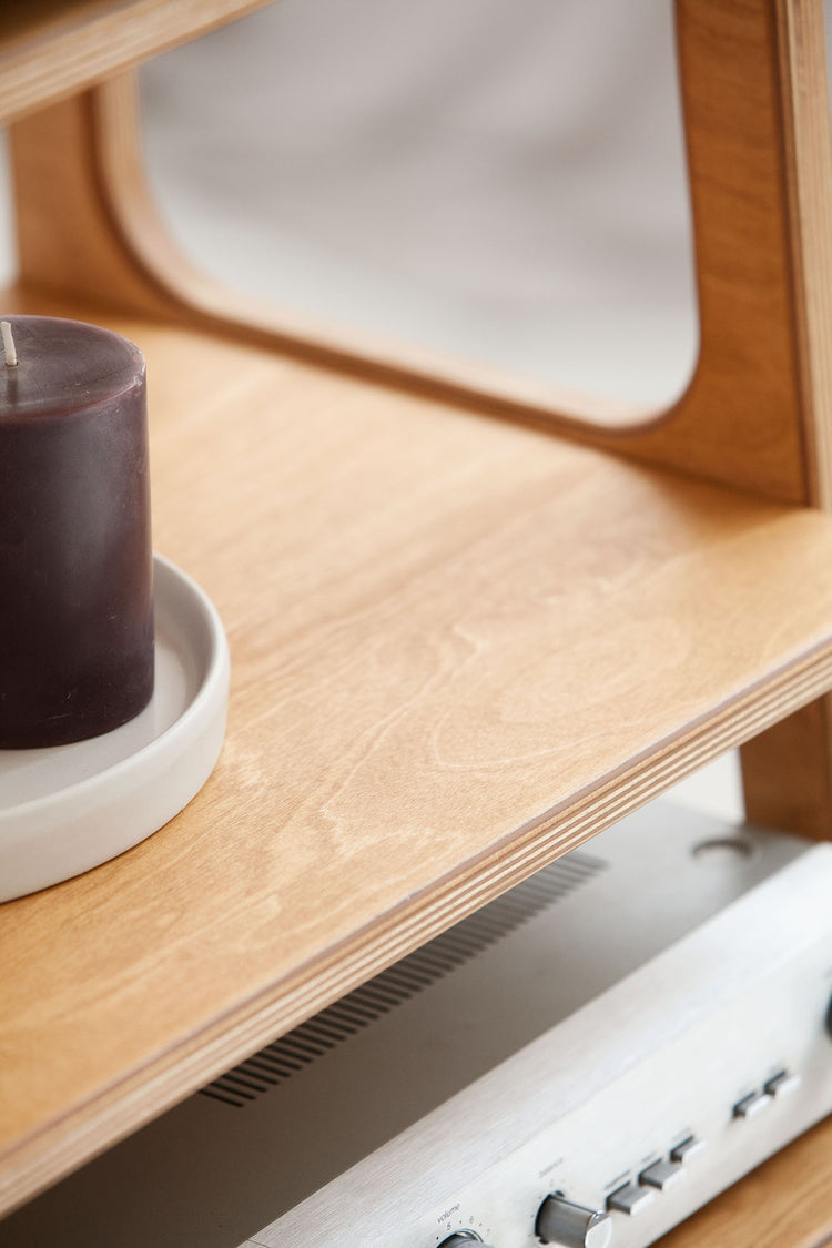 Bookcase Record Player Stand Midlite W51