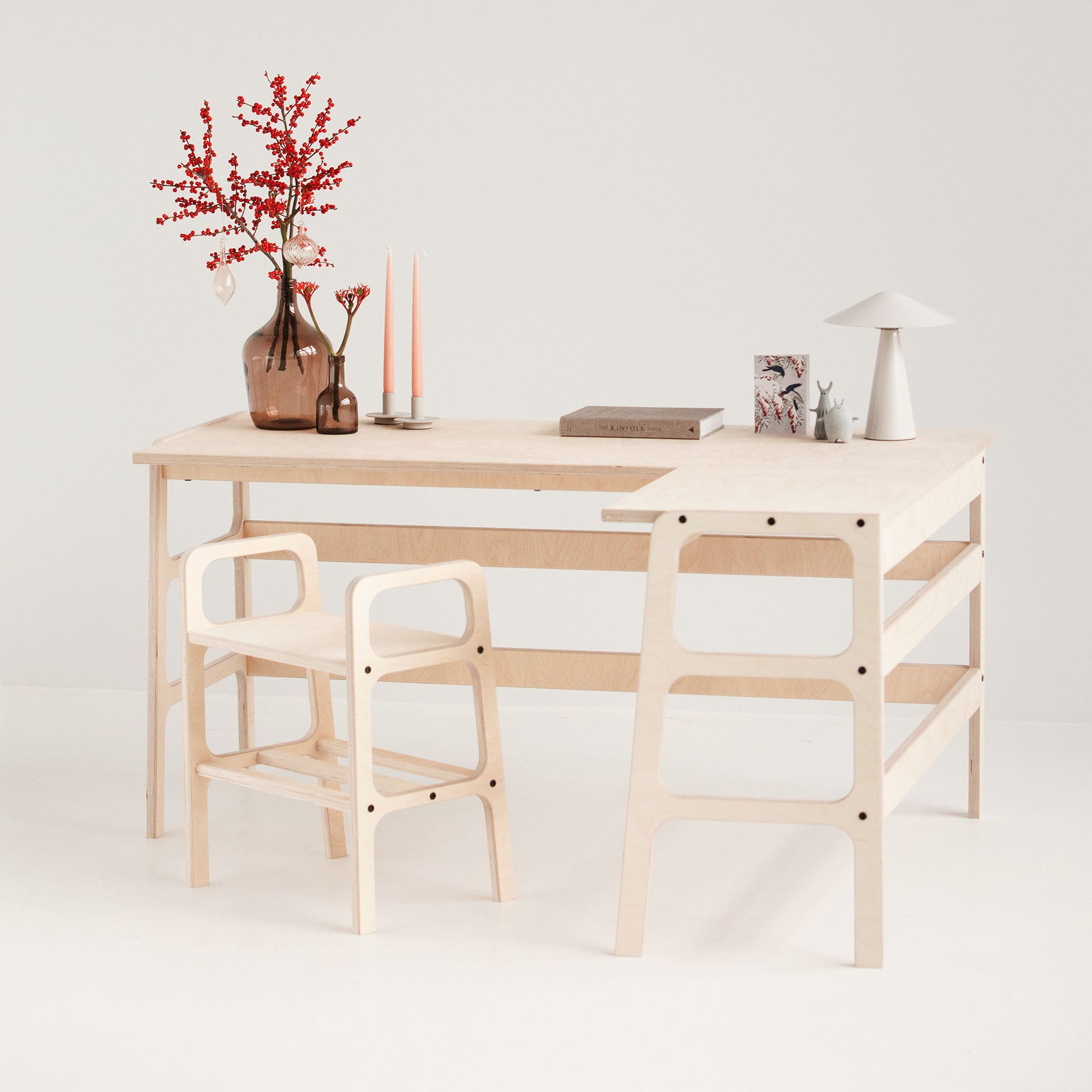Mid century modern desk and chair set 2025