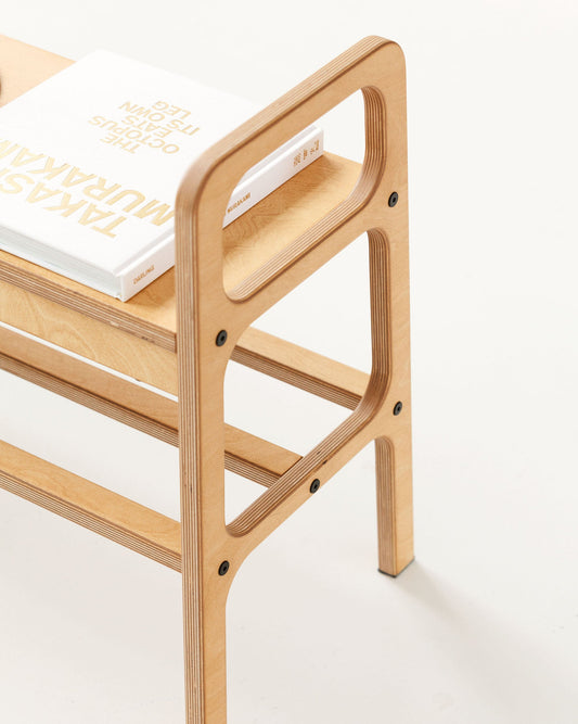 wooden-bench-in-mid-century-oak-color